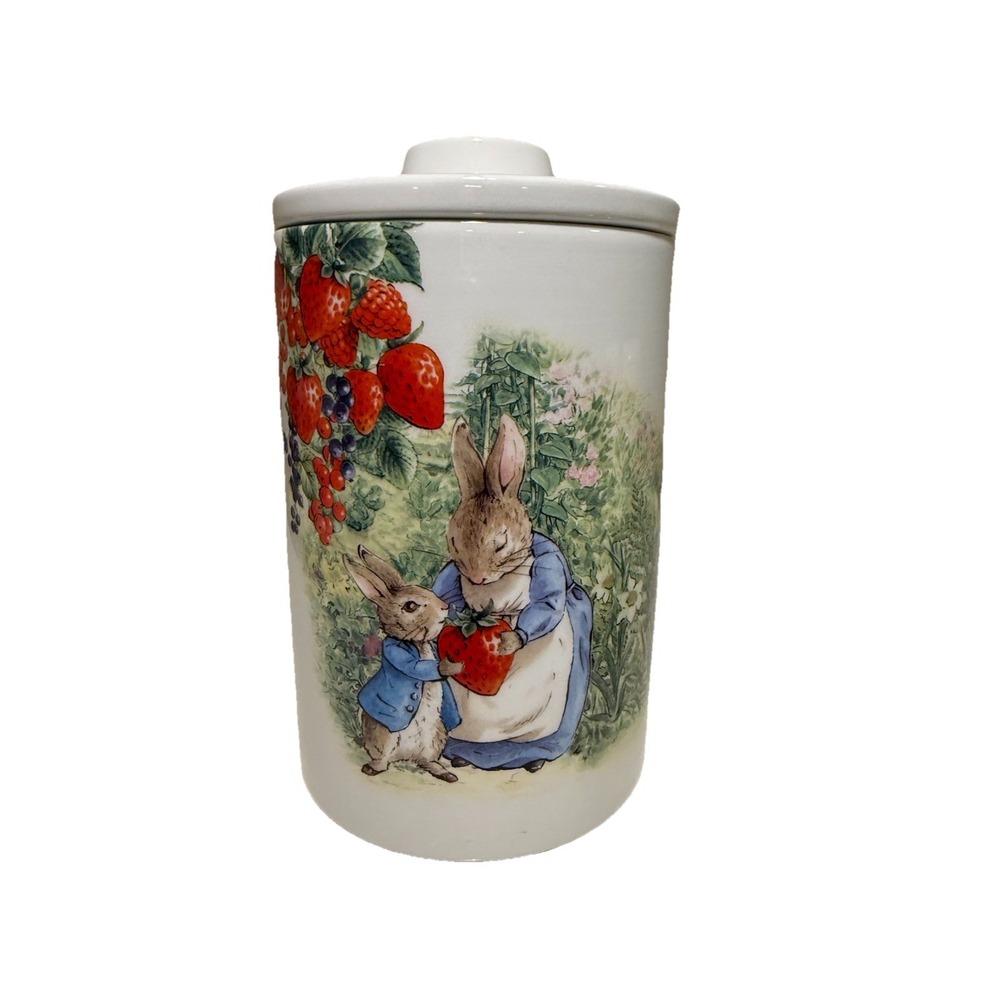 Easter Peter Rabbit Strawberry Cookie Jar Canister by Beatrix Potter Easter 2026